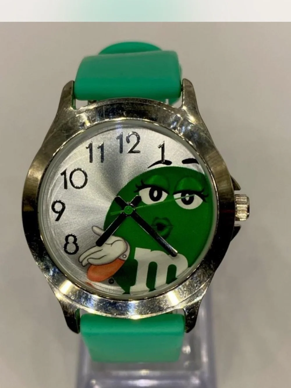 Men’s  *** M&M's “ Jade Green Character Watch - Green Silicone Band * Collectors